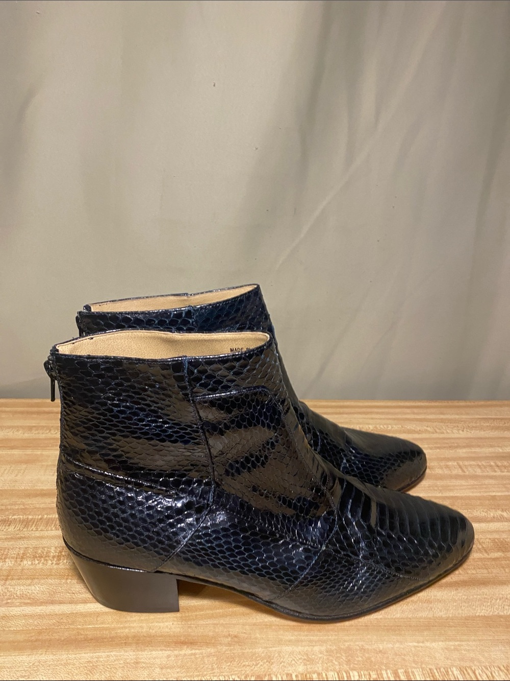 Giorgio Brutini Private Collection Genuine Snakeskin Ankle Dress Boots size 13M